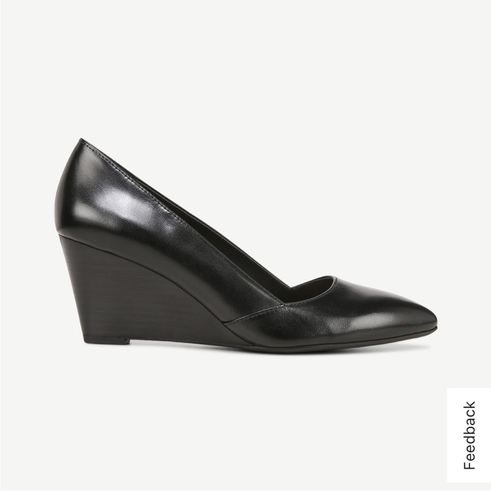 Franco Sarto Frankie Black Wedge Pumps NWOB